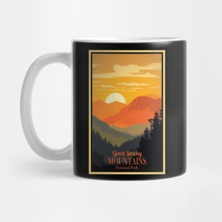 Great Smoky Mountains national park vintage travel poster Mug